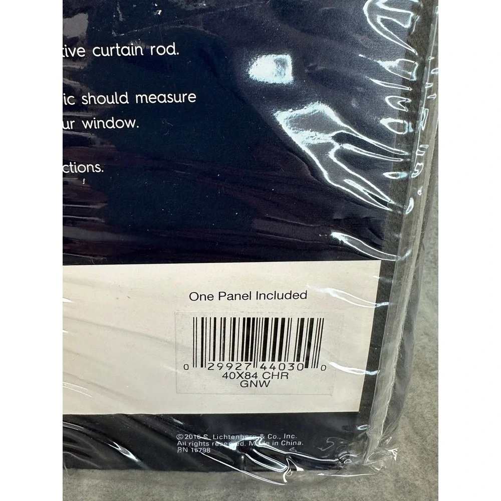 Sun‎ Zero Lichtenberg Curtain Panel Gray Silver Grommet New Blackout Curtain One
